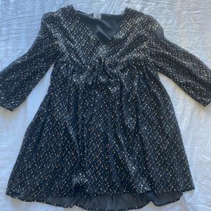 Sunday Best Gold-flecked Babydoll dress